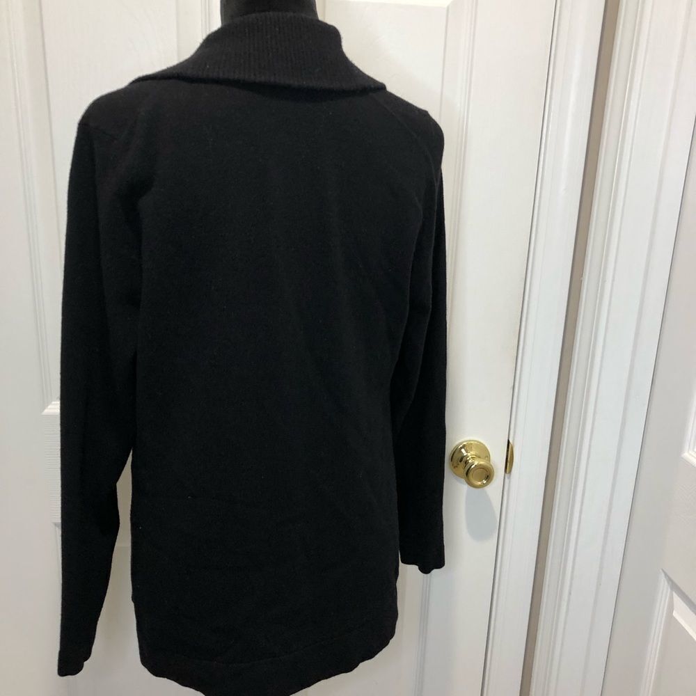 Ann Taylor Loft black open cowl neck sweater size large - Picture 9 of 12